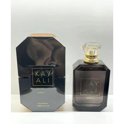 Kay Ali perfume bottle and packaging on a light gray background
