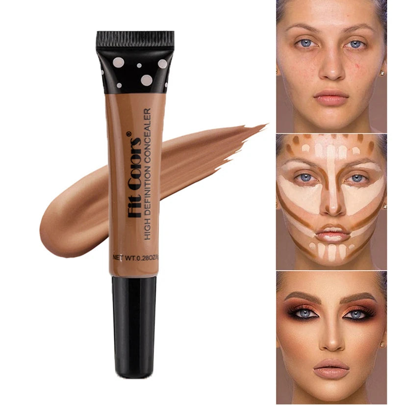 Fit Colors high definition concealer with application on a model's face