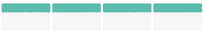 Five identical teal stripes on a white background