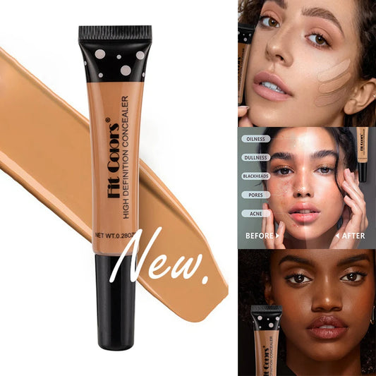 Fit Color's high definition concealer with before and after effects on a white background