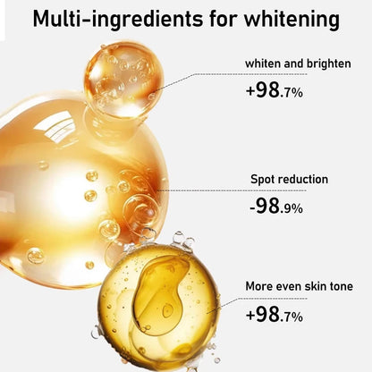 Illustration of skincare product with text on benefits on a white background