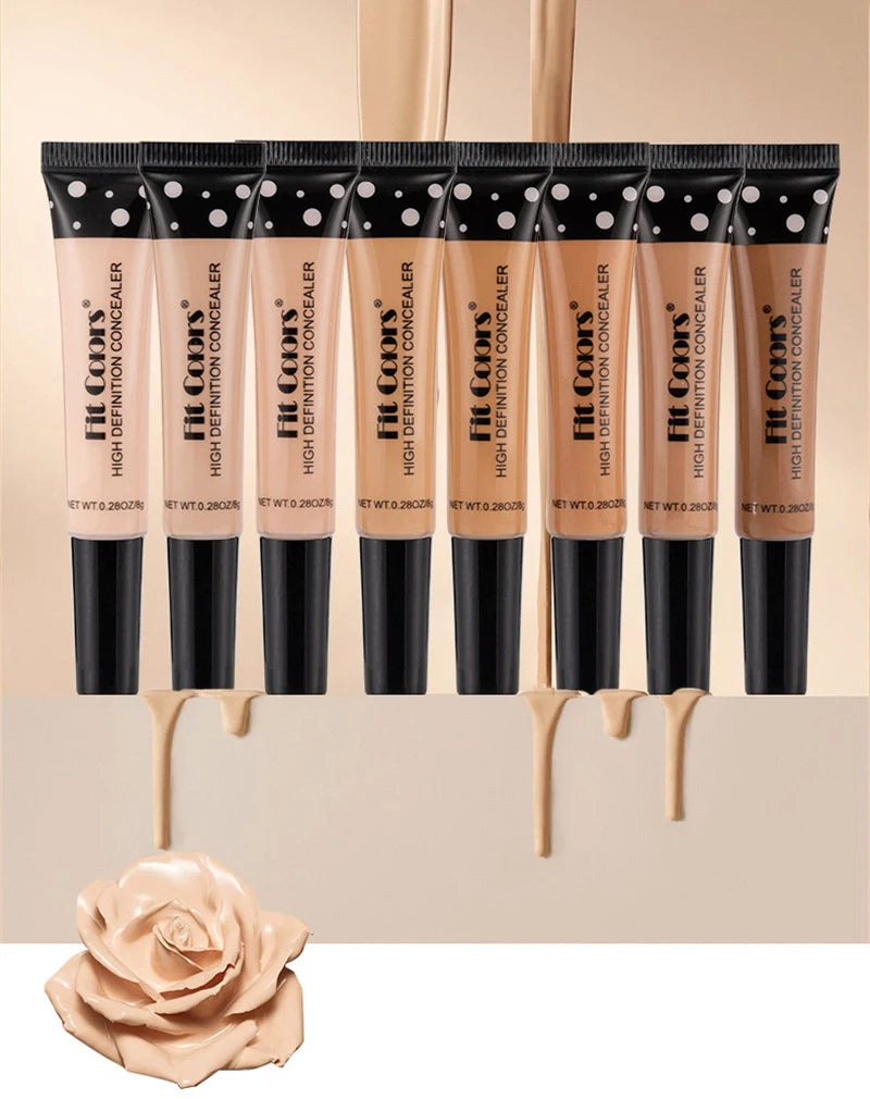 Set of Concealer tubes with a rose on a beige background