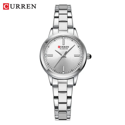 Silver Curren watch on a white background