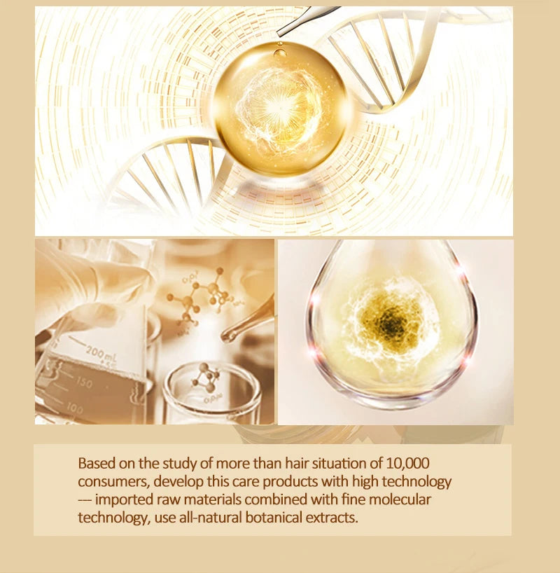 Cosmetic product with scientific context, including a DNA double helix and laboratory equipment.