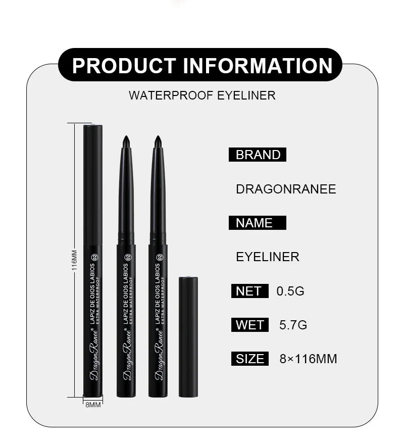 Dragonranee eyeliner with product information on a white background