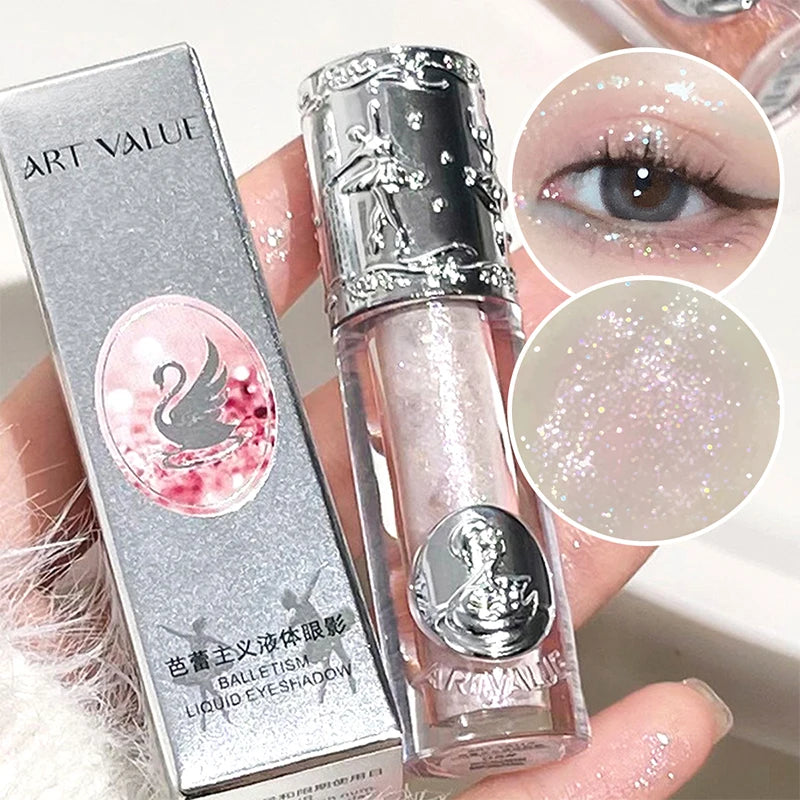Art Value liquid eyeshadow with packaging and close-up of application on eye