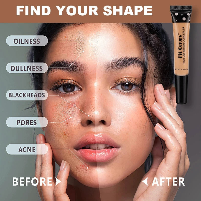 Woman with skincare before and after showing product application, with text 'Find Your Shape' and product packaging.