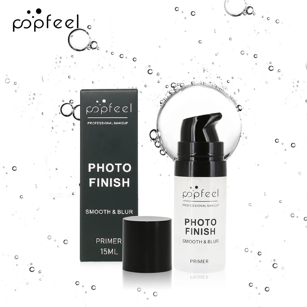 Popfeel Photo Finish primer with packaging on a white background