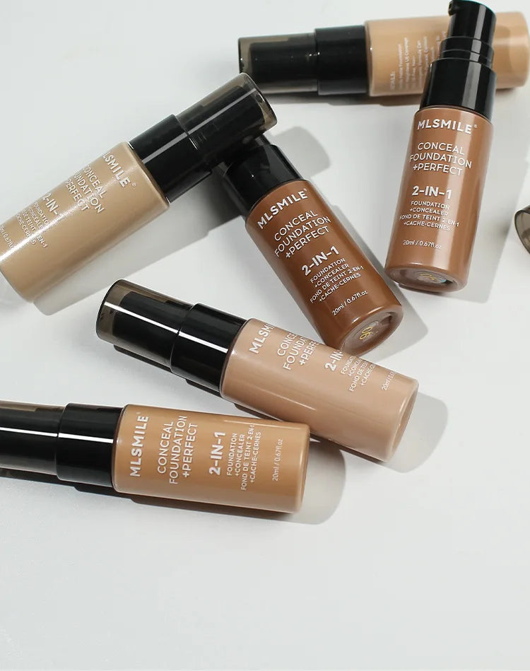 Collection of Miswai concealer and foundation products on a white background