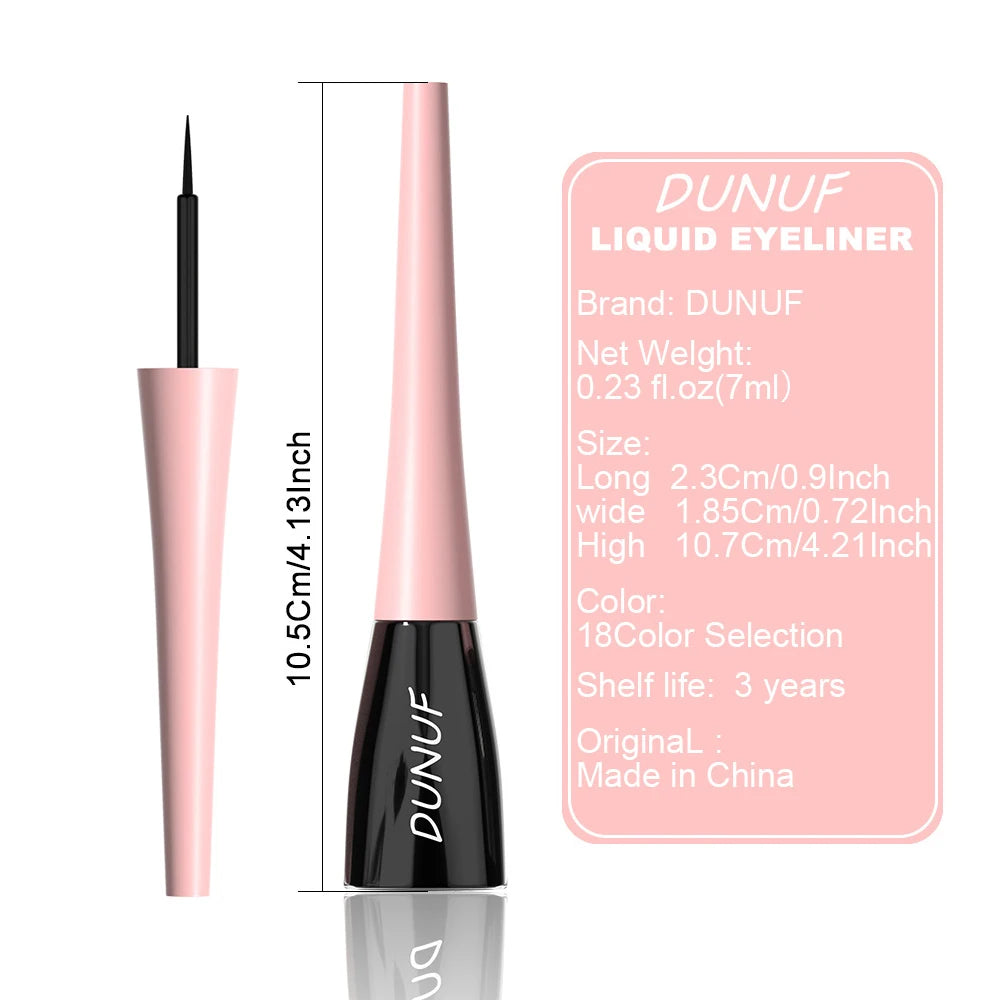DUNUF liquid eyeliner with packaging details on a white background