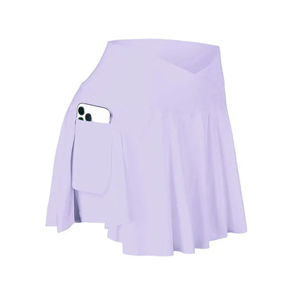 Light purple skirt with a pocket on a white background