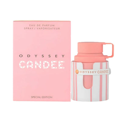 Odyssey Candee perfume bottle and packaging on a white background